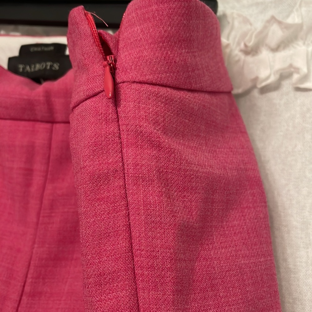 Raspberry Lightweight Wool Blend Talbots Dress Pa… - image 3
